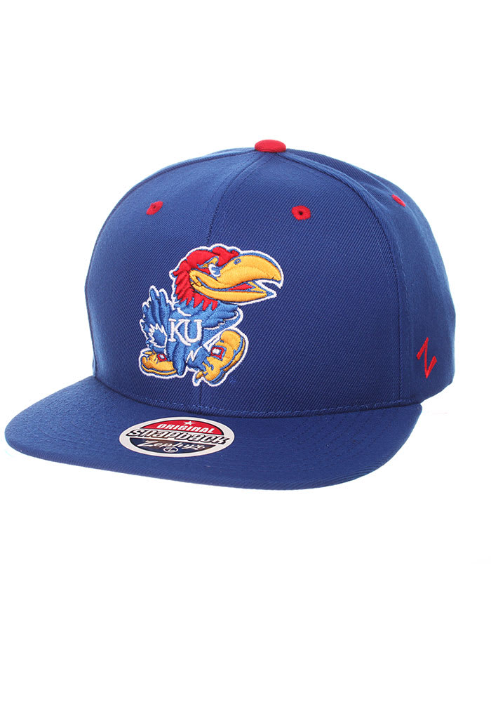 Kansas Jayhawks Blue Z11 Mens Snapback Hat