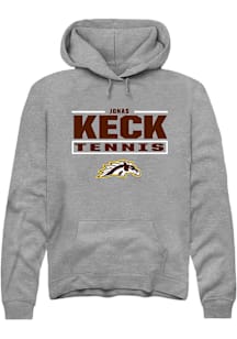Jonas Keck Western Michigan Broncos Mens Grey NIL Stacked Box Player Hood