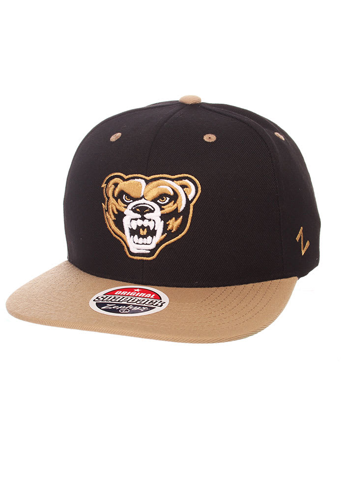 Zephyr Oakland University Golden Grizzlies Black Z11 Mens Snapback Hat