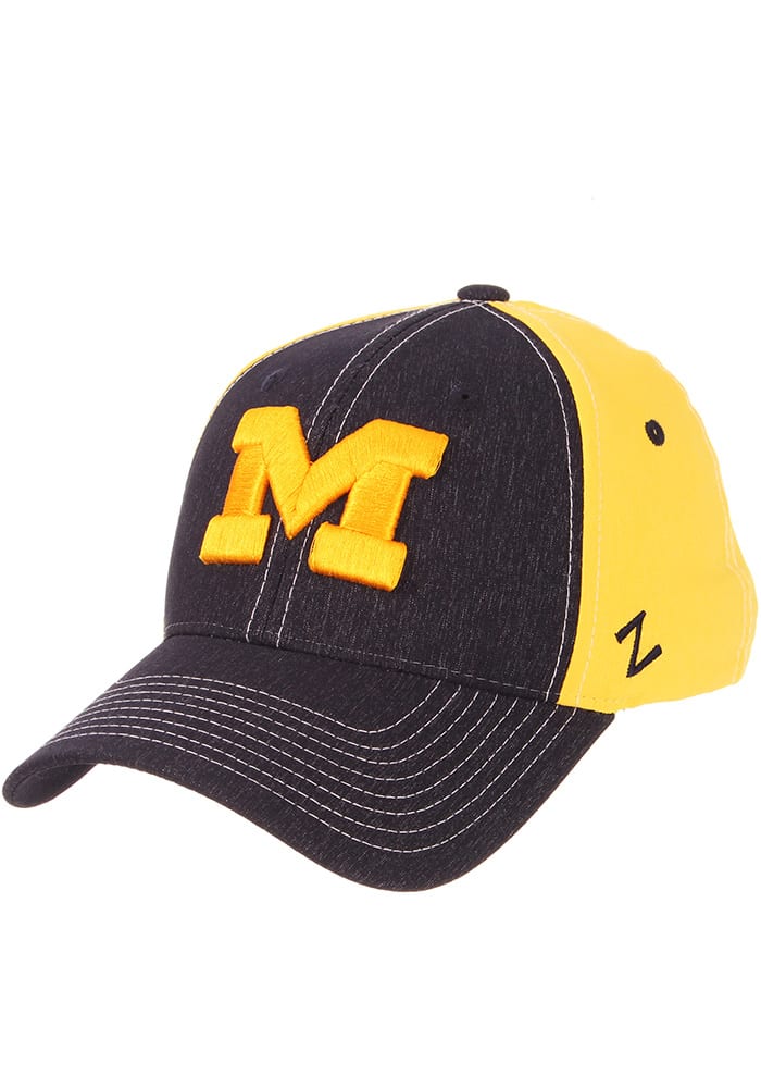 Zephyr Michigan Wolverines Mens Navy Blue Clash Flex Hat