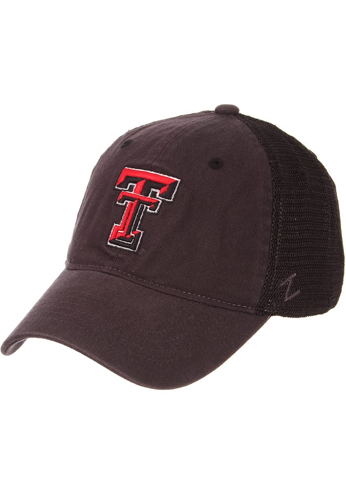 Zephyr Texas Tech Red Raiders Raven Meshback Adjustable Hat - Charcoal