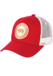 Zephyr Kansas City Round Pig Big Rig Adjustable Hat - Red