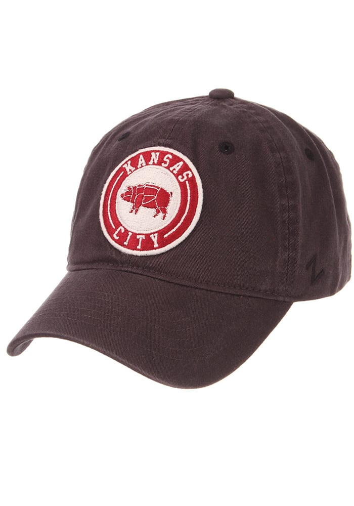 Zephyr Kansas City Round Pig Scholarship Adjustable Hat - Charcoal