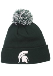 Michigan State Spartans Green Pom Mens Knit Hat