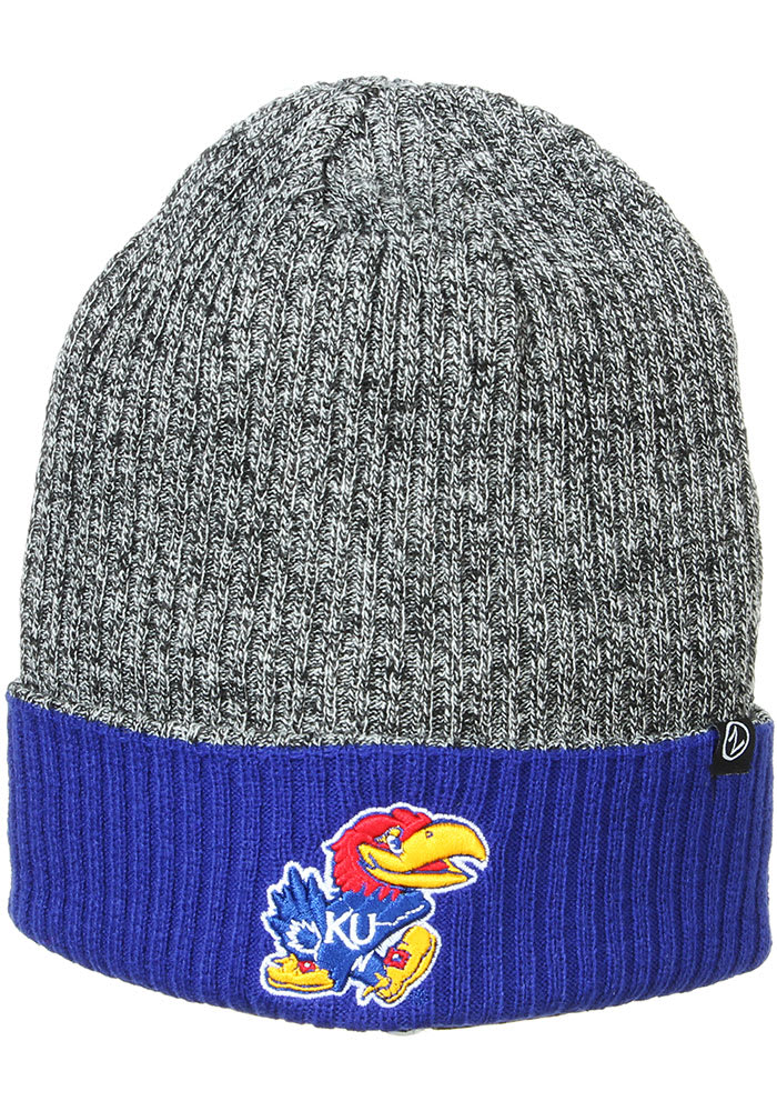 Kansas Jayhawks Blue Muse Reversible Cuff Mens Knit Hat