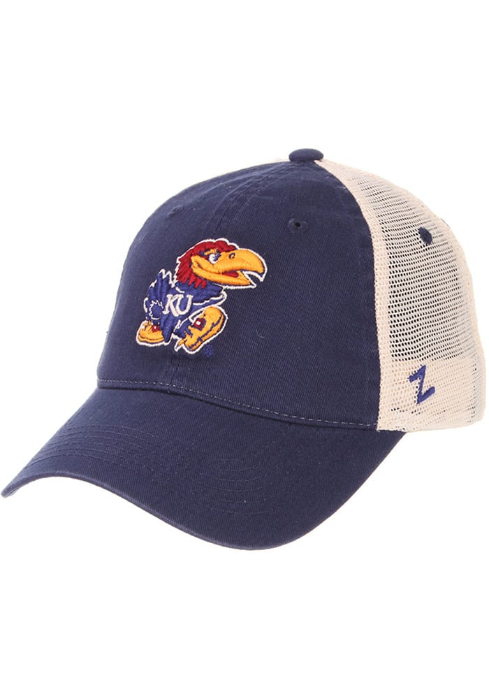 Kansas Jayhawks University Meshback Adjustable Hat - Blue