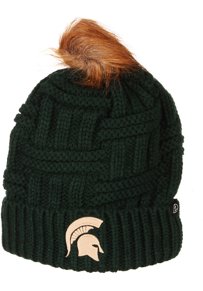 Michigan State Spartans Green Theta Cuff Pom Womens Knit Hat