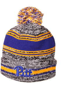 Pitt Panthers Grey Symmetry Cuff Pom Mens Knit Hat