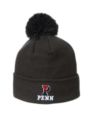 Zephyr Pennsylvania Quakers Charcoal Cuff Pom Mens Knit Hat