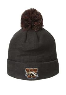 Western Michigan Broncos Charcoal Cuff Pom Mens Knit Hat