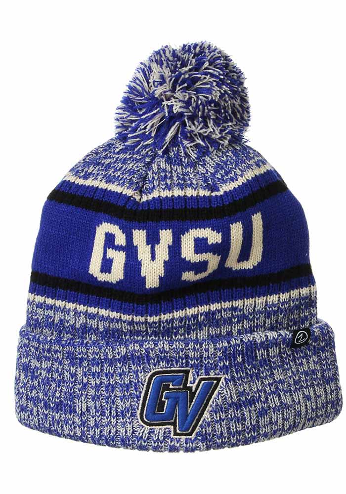 Grand Valley State Lakers Blue Springfield Cuff Pom Mens Knit Hat