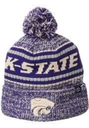 Zephyr K-State Wildcats Purple Springfield Cuff Pom Mens Knit Hat