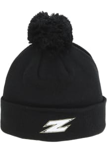 Akron Zips Black Pom Mens Knit Hat