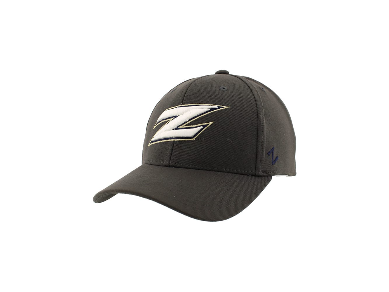 University Of Akron Zips NCAA Fitted Cap - Heather Gray Flat Bill Baseball Hat