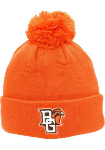 Bowling Green Falcons Orange Pom Mens Knit Hat