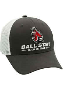 Ball State Cardinals Big Rig Adjustable Hat - Grey