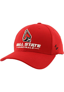 Zephyr Ball State Cardinals Mens Cardinal ZH Flex Hat