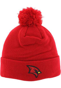 Saginaw Valley State Cardinals Red Pom Mens Knit Hat