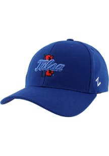 Pom Tulsa Golden Hurricane Mens Knit Hat - Blue