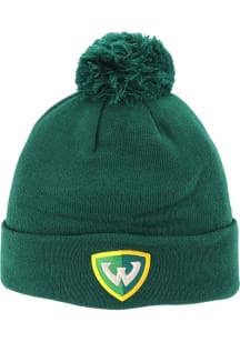 Wayne State Warriors Green Pom Mens Knit Hat