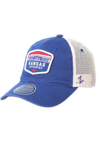 Kansas Jayhawks Outlook Meshback Adjustable Hat - Blue