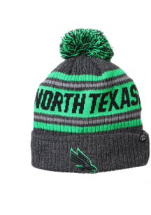 North Texas Mean Green Charcoal Magnus Mens Knit Hat