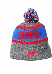 SMU Mustangs Grey Rollo Mens Knit Hat