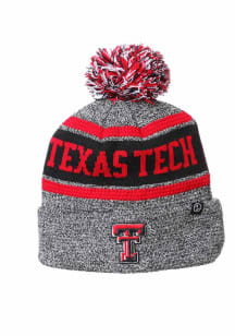 Texas Tech Red Raiders Grey Rollo Mens Knit Hat
