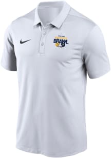 Mens Pitt Panthers White Nike Football Backyard Brawl Victory Short Sleeve Polo Shirt