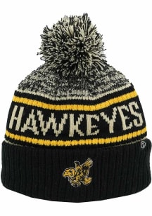 Iowa Hawkeyes Black Stenmark Mens Knit Hat