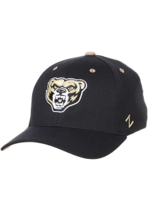 Oakland University Golden Grizzlies Mens Black ZH Flex Hat