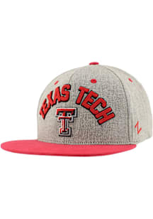 Zephyr Texas Tech Red Raiders Grey Highcut Mens Snapback Hat