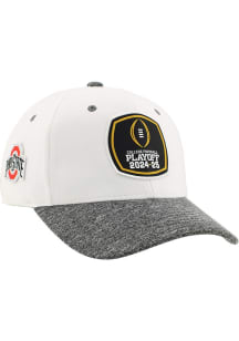 Ohio State Buckeyes White 2024 NCAA COLLEGE FOOTBALL PLAYOFF PRISTINE Adjustable Hat