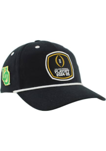 Oregon Ducks Black 2024 NCAA COLLEGE FOOTBALL PLAYOFF MOMENTO ROPE Adjustable Hat