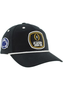 Penn State Nittany Lions Black 2024 NCAA COLLEGE FOOTBALL PLAYOFF MOMENTO ROPE Adjustable Hat