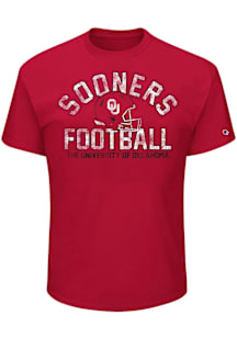 Oklahoma Sooners Mens Crimson Football Football Big and Tall T-Shirt