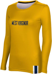 ProSphere West Virginia Mountaineers Womens Gold Solid LS Tee