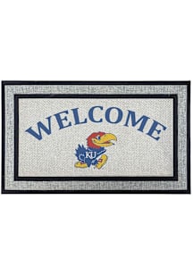 Kansas Jayhawks Welcome 18x30 Door Mat