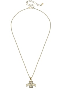 Iowa State Cyclones Matte Logo Necklace