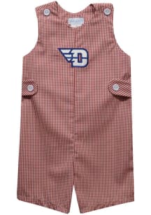 Vive La Fete Dayton Flyers Toddler Red Gingham Overalls