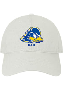 Delaware Fightin' Blue Hens Dad Twill Adjustable Hat - White