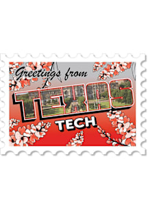 Texas Tech Red Raiders 3.5" Greetings Postcard Rugged Stickers - Red