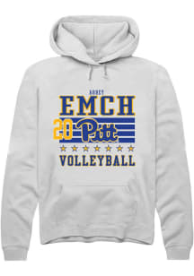 Abbey Emch Rally Mens White Pitt Panthers NIL Striped Player Hood