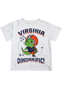 Vive La Fete Virginia Cavaliers Infant Dino-Riffic Short Sleeve T-Shirt White