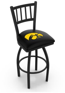 Black Iowa Hawkeyes Swivel Counter Pub Stool