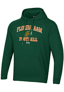 Under Armour Florida A&M Rattlers Mens Green Football Rival Long Sleeve Hoodie