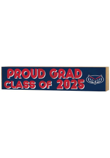 KH Sports Fan Florida Atlantic Owls 3x13 Block Sign Class of 2025 Sign - Navy Blue