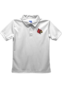 Vive La Fete Louisville Cardinals Youth White Team Short Sleeve Polo Shirt