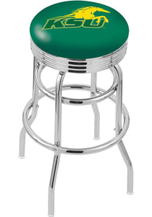 Kentucky State University Double-Ring Swivel Chrome Pub Stool - Black