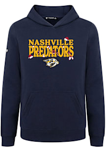 Levelwear Nashville Predators Youth Navy Blue Podium Jr Festive Long Sleeve Hoodie